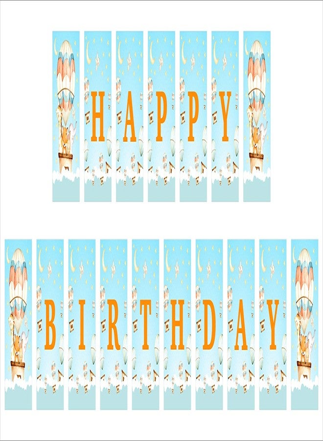 Theme My Party Up Up & Away Decoration for Birthday I Party Supplies I Theme Party (Banner - Happy Birthday) - Image 3